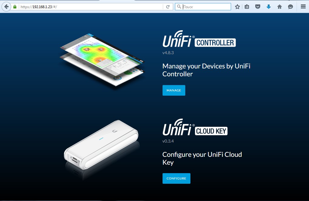 веб-интерфейс Ubiquiti Unifi Cloud Key настройка