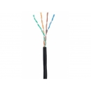 NETLAN UTP, cat 5e, 4 пары, PE -40C, одножильный, черный, 305м- кабель для внешней прокладки 