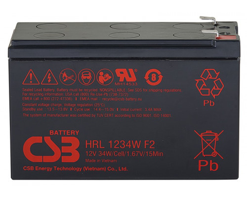 CSB HRL 1234 W  Аккумулятор 12В 9Ач
