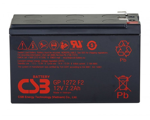 CSB GP1272 Аккумулятор 12В 7.2Ач