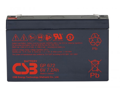 CSB GP672 Аккумулятор 6В 7,2Ач