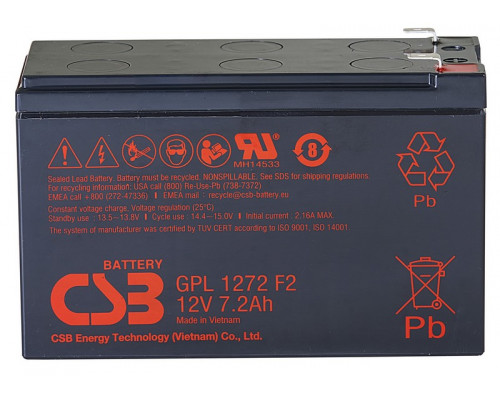 CSB GPL1272 Аккумулятор 12В 7.2Ач