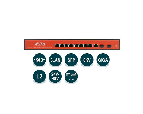 Wi-Tek WI-PMS310GF-UPS v2 Коммутатор