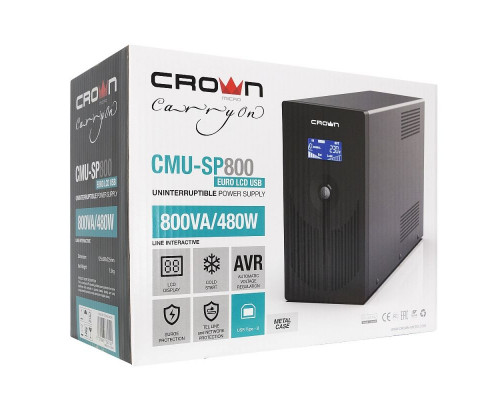 Crown CMU-SP800 EURO LCD USB Источник бесперебойного питания